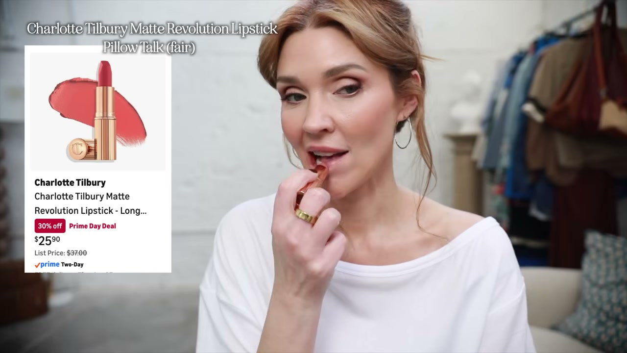 @angela.braniff reviewing Charlotte Tilbury Matte Revolution Lipstick at 14:46 in a YouTube Shorts video