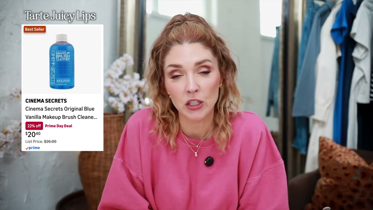 @angela.braniff reviewing Cinema Secrets Brush Cleaner at 15:53 in a YouTube Shorts video