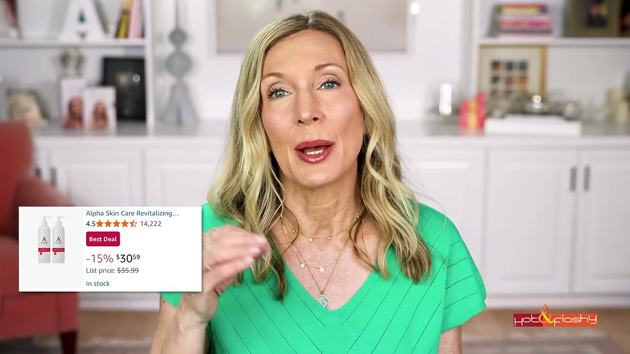 @angiehotandflashy reviewing Alpha Skin Care Glycolic Acid Lotion at 08:46 in a YouTube Shorts video