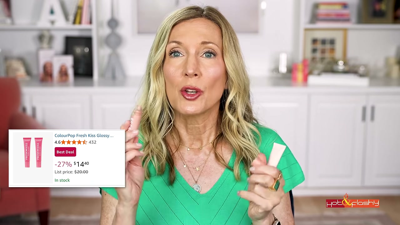 @angiehotandflashy reviewing ColourPop Fresh Kiss Lip Balm at 07:30 in a YouTube Shorts video