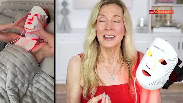 @angiehotandflashy reviewing CurrentBody 2 Mask at 20:44 in a YouTube Shorts video