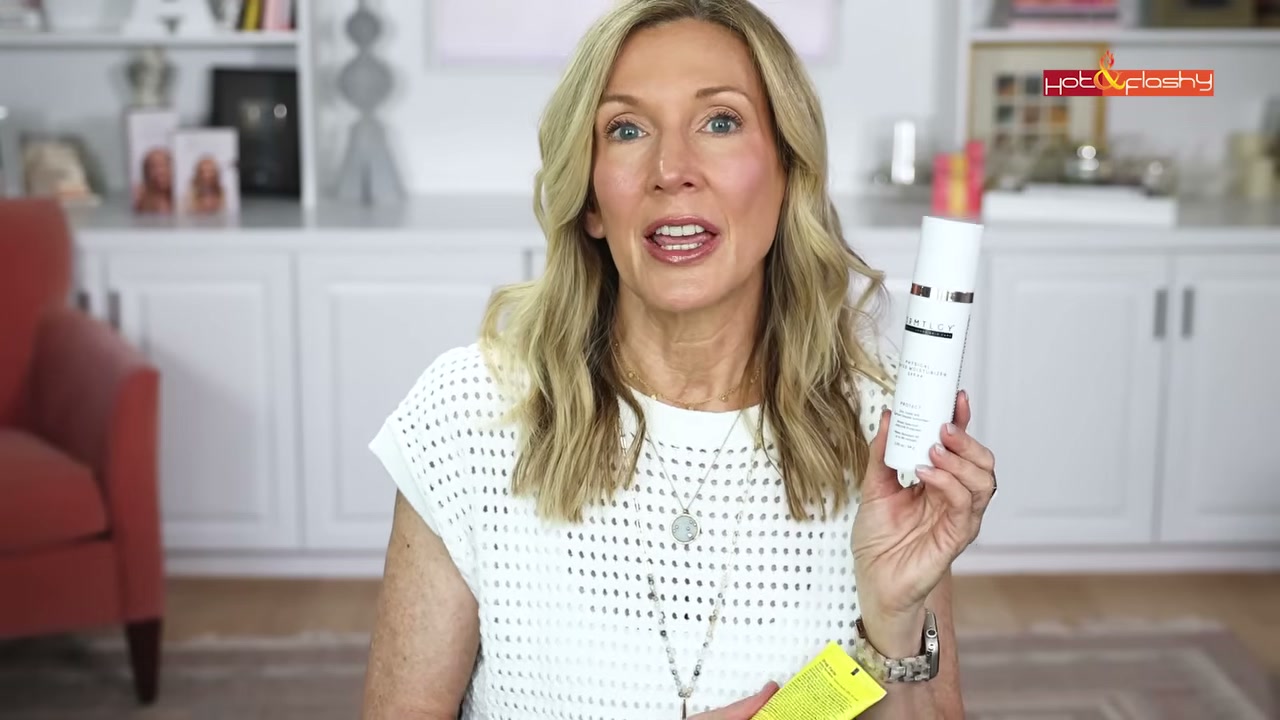 @angiehotandflashy reviewing DRMTLGY Physical Tinted Moisturizer SPF 44 at 18:23 in a YouTube Shorts video