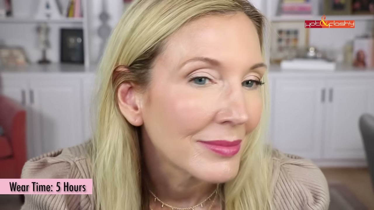 @angiehotandflashy reviewing e.l.f. Cosmetics Soft Glam Foundation at 03:23 in a YouTube Shorts video