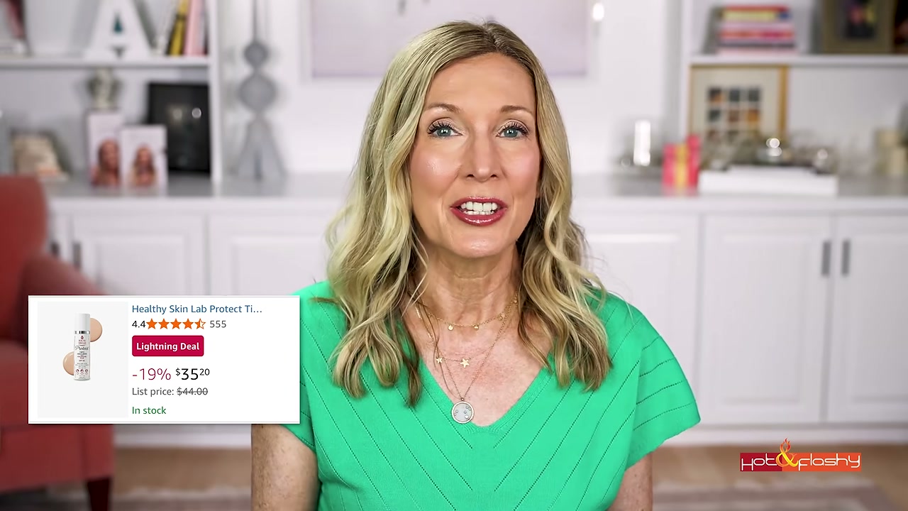 @angiehotandflashy reviewing Neutrogena Purescreen Tinted Mineral SPF 30 at 16:16 in a YouTube Shorts video