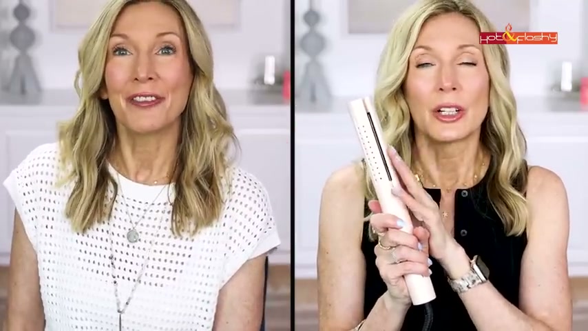 @angiehotandflashy reviewing TYMO Airflow Curling/Flat Iron at 14:53 in a YouTube Shorts video