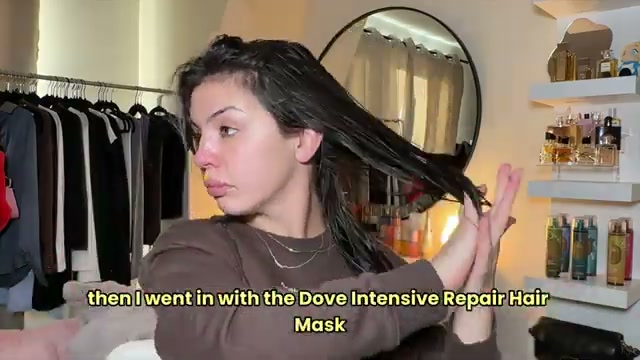 @audreyvictoria reviewing Dove Intensive Repair Hair Mask at 05:26 in a YouTube Shorts video