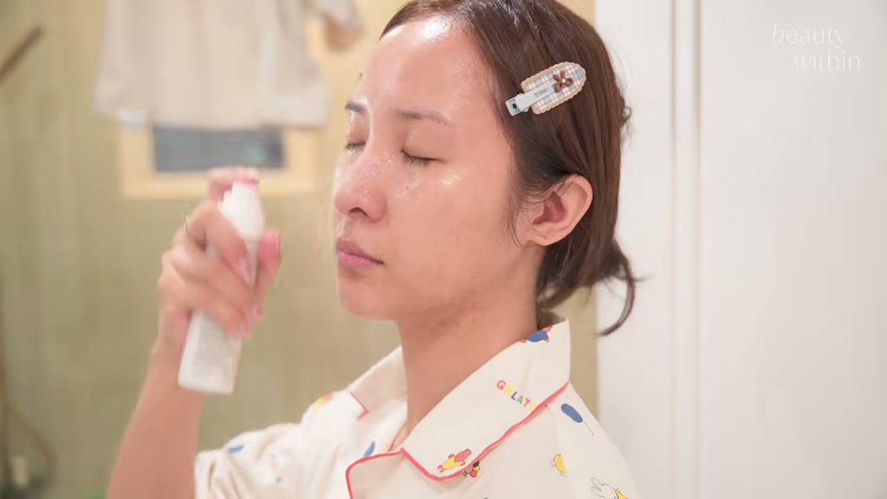 @beautywithin reviewing Dr. Althea 345 Relief Cream Mist at 03:17 in a YouTube Shorts video