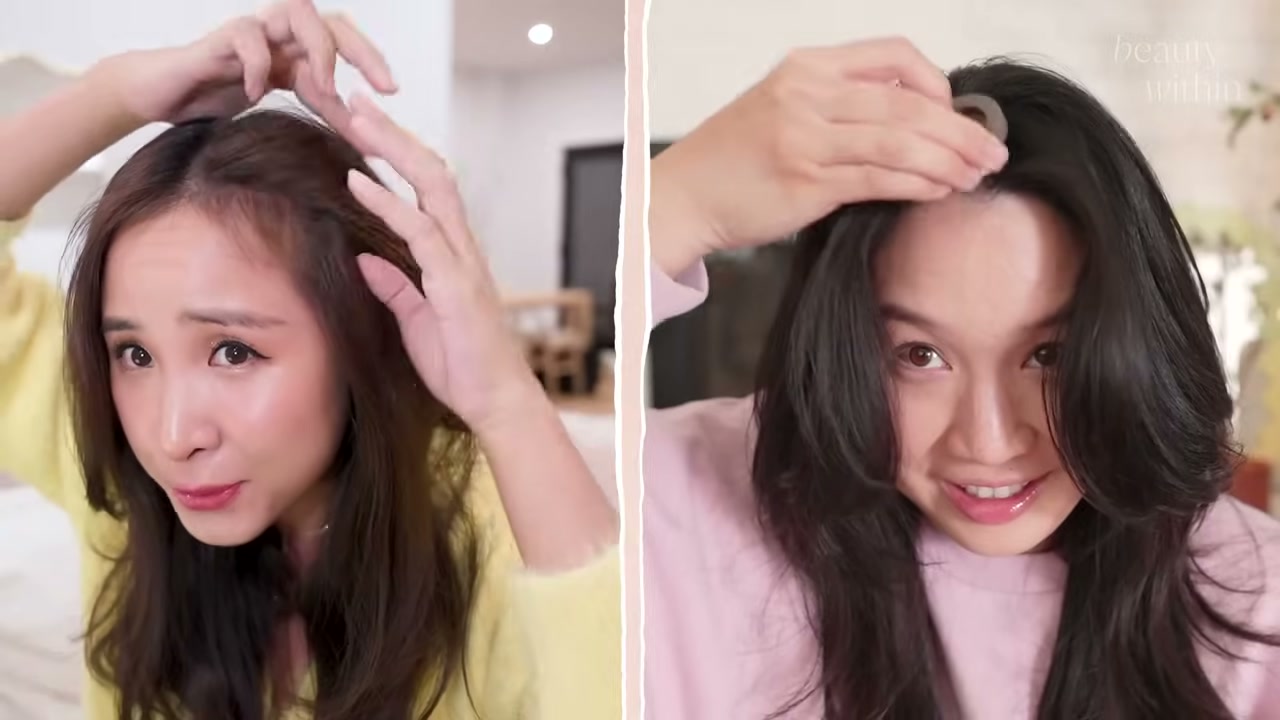 @beautywithin reviewing ETUDE Pang Pang Hair Shadow at 03:31 in a YouTube Shorts video