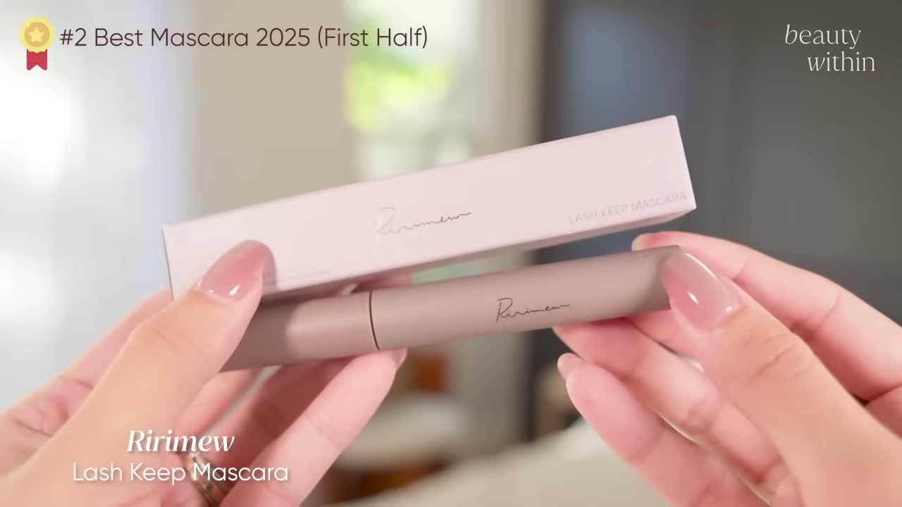 @beautywithin reviewing Ririmew Lash Keep Mascara at 13:04 in a YouTube Shorts video