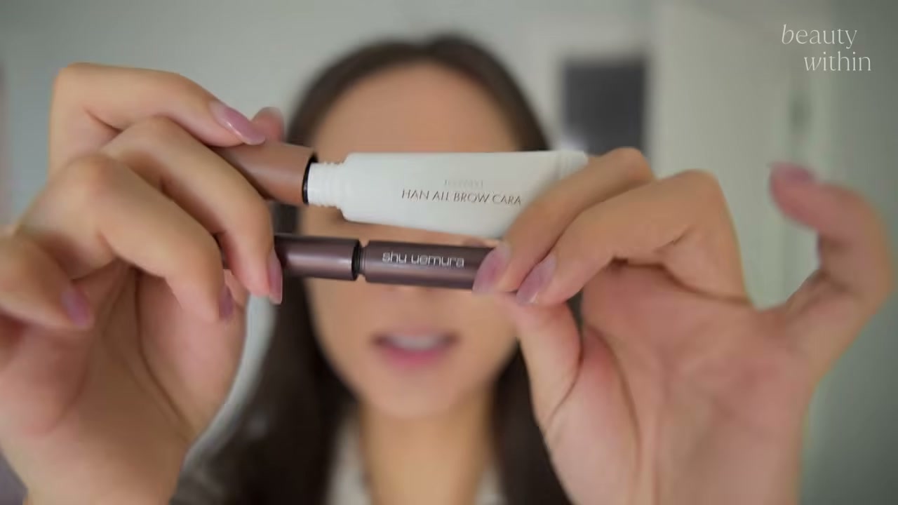 @beautywithin reviewing shu uemura Eyebrow Gel at 03:15 in a YouTube Shorts video