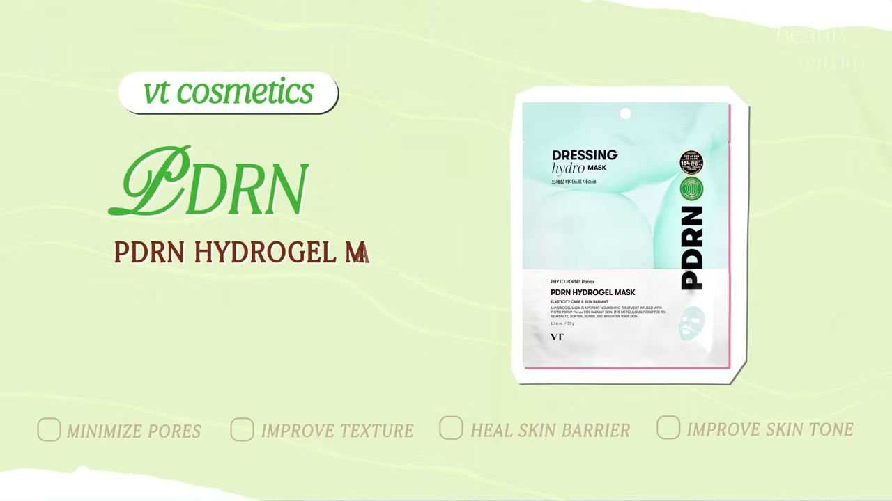 @beautywithin reviewing VT Cosmetics PDRN Hydrogel Mask at 17:42 in a YouTube Shorts video