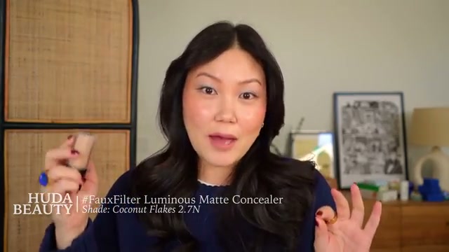 @bekah_sun reviewing Huda Beauty Faux Filter Luminous Matte Concealer at 08:23 in a YouTube Shorts video