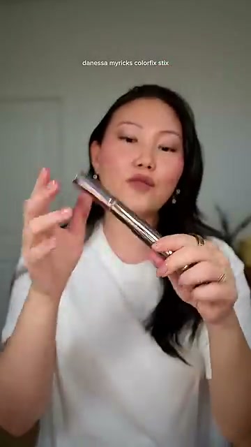 @bekah_sun reviewing Nanessa Myrix Colorfix Sticks at 02:13 in a YouTube Shorts video