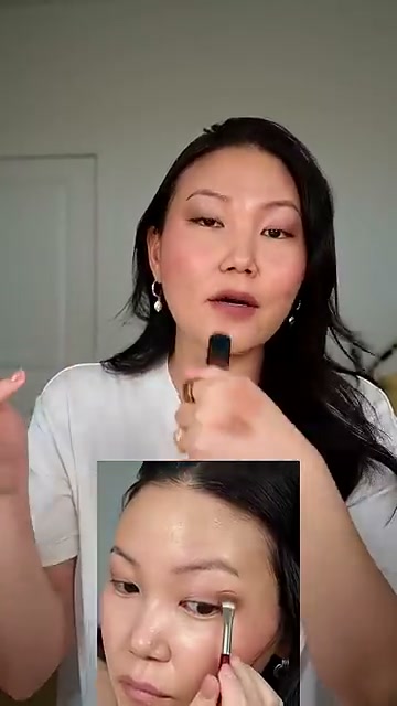 @bekah_sun reviewing Tower 28 Beauty Go Eyeshadow Sticks at 00:42 in a YouTube Shorts video
