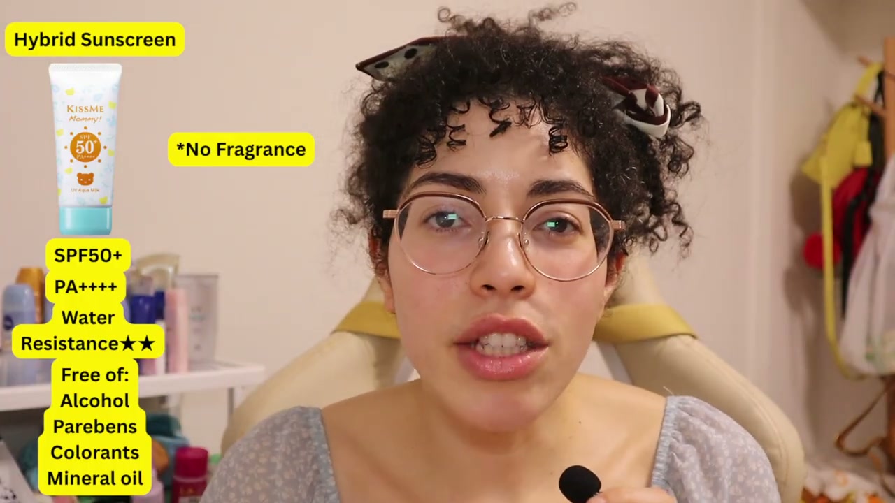 @beyobestbeauty reviewing Kiss Me Mommy Sunscreen at 07:17 in a YouTube Shorts video