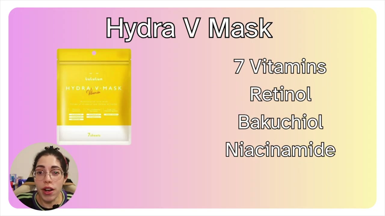 @beyobestbeauty reviewing Lululun Hydra V Mask at 24:01 in a YouTube Shorts video
