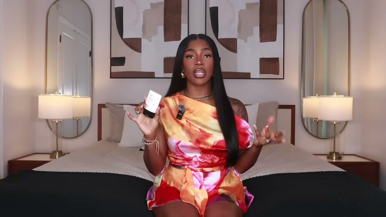 @bronnieeday reviewing belif The True Cream Aqua Bomb Sunscreen at 05:48 in a YouTube Shorts video