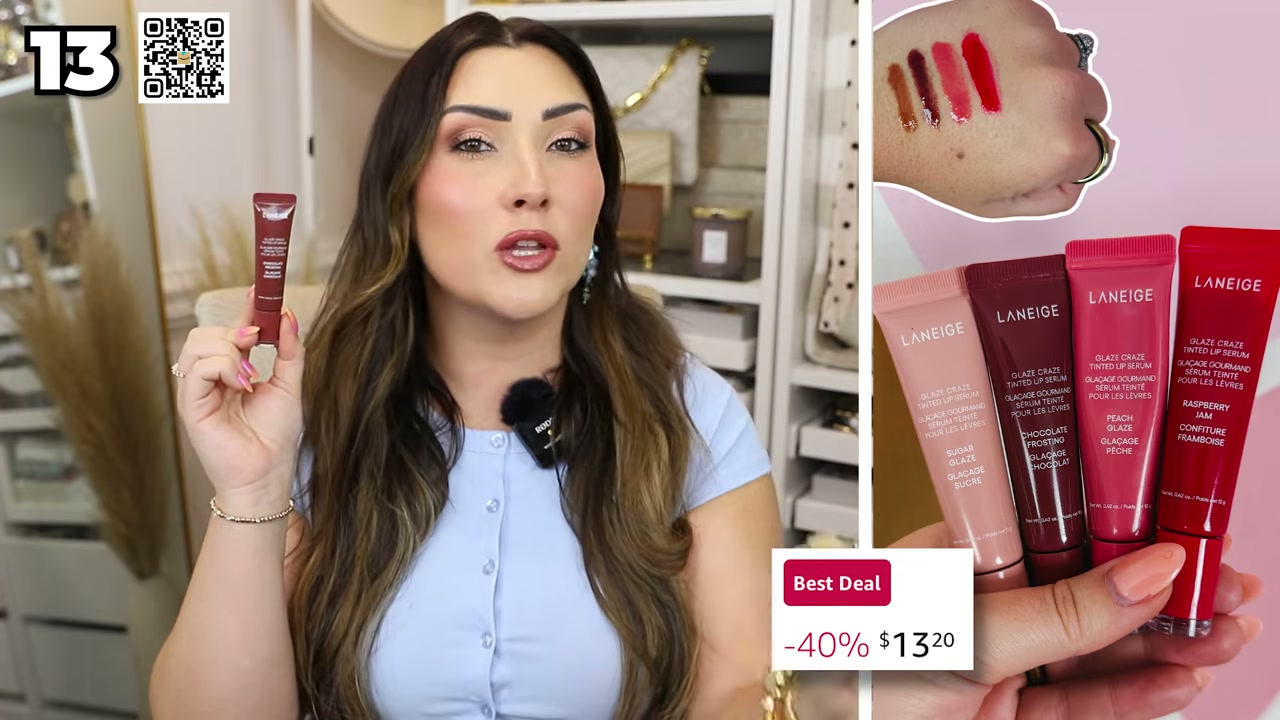 @bykaylalove reviewing Laneige Glaze Craze Tinted Lip Serum at 12:14 in a YouTube Shorts video