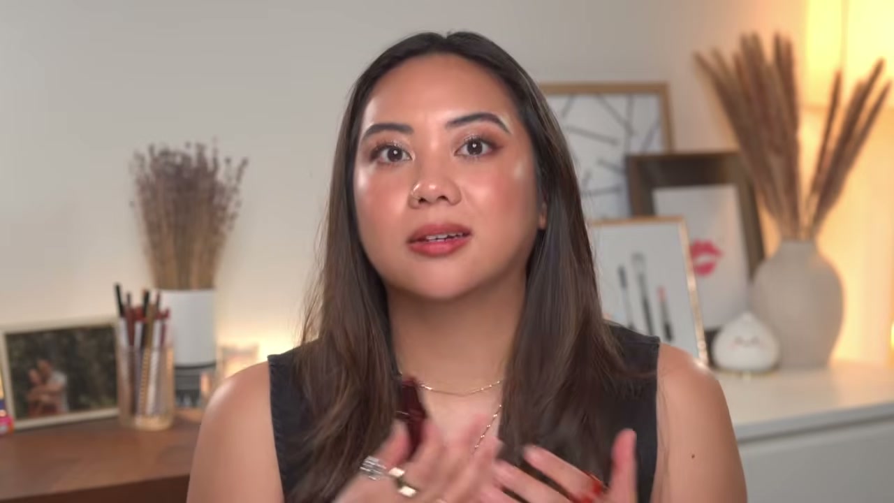 @bykristinastudio reviewing Winky Lux Espresso 'tini Lip Balm at 19:04 in a YouTube Shorts video