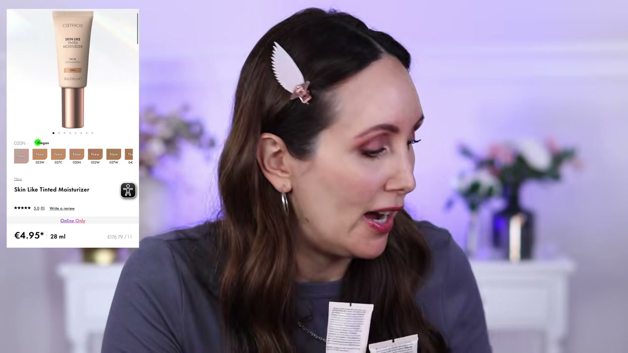 @carmelnicolebeauty reviewing Catrice Skin Like Tinted Moisturiser at 16:31 in a YouTube Shorts video