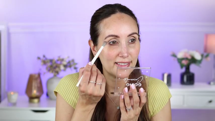 @carmelnicolebeauty reviewing ColourPop Going Coconuts Eyeshadow Palette at 07:58 in a YouTube Shorts video