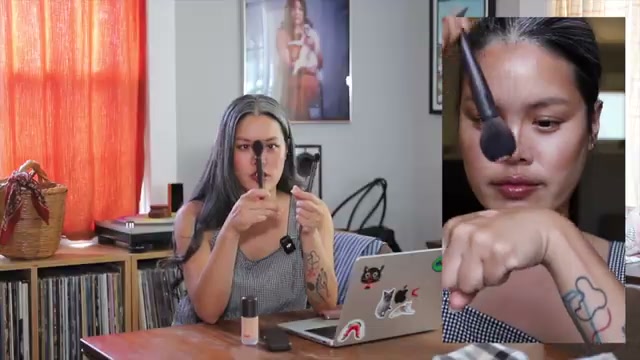@chrissstttiiine reviewing m.ph by Mary Phillips Foundation Brush at 15:39 in a YouTube Shorts video