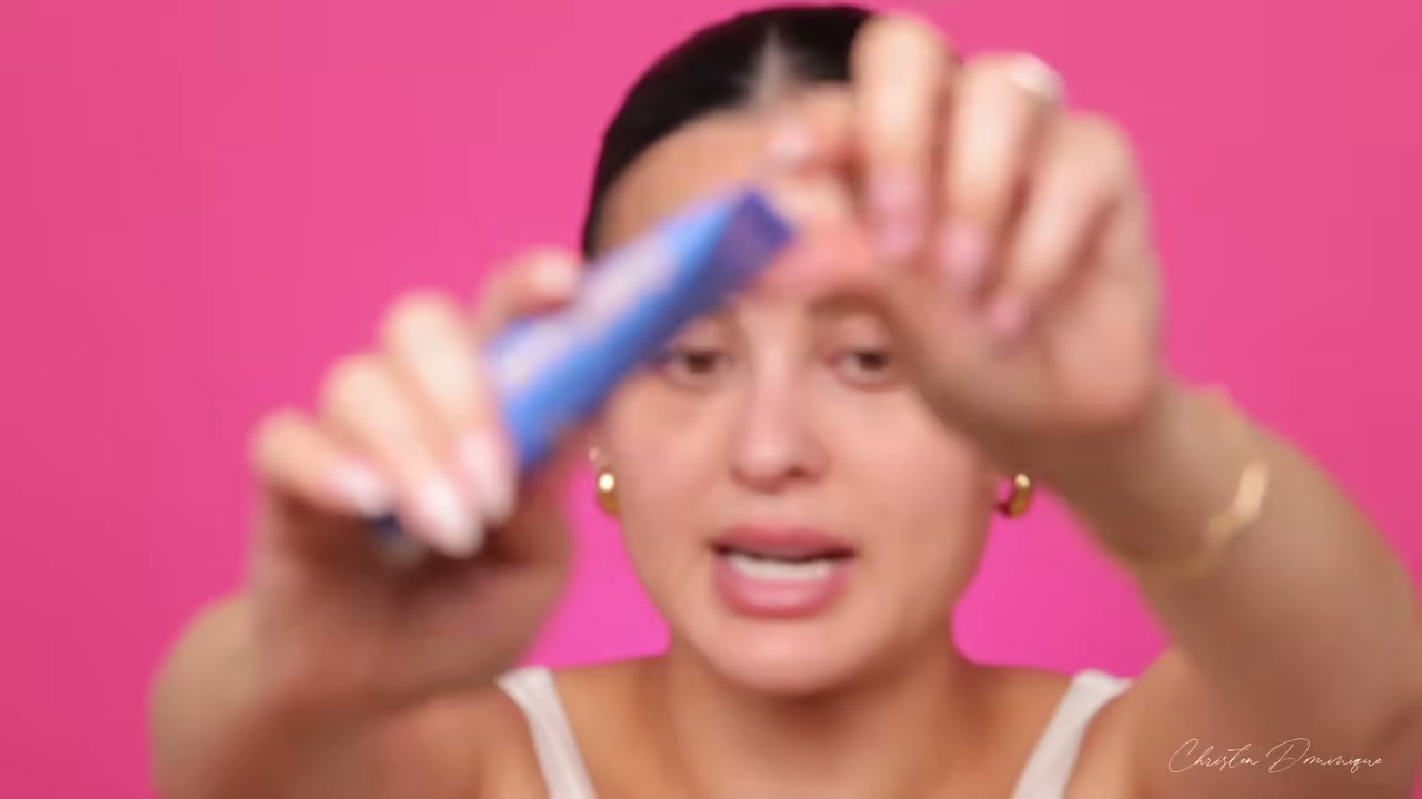 @christendominique reviewing Milk Makeup Hydro Grip Skin Tint at 05:34 in a YouTube Shorts video
