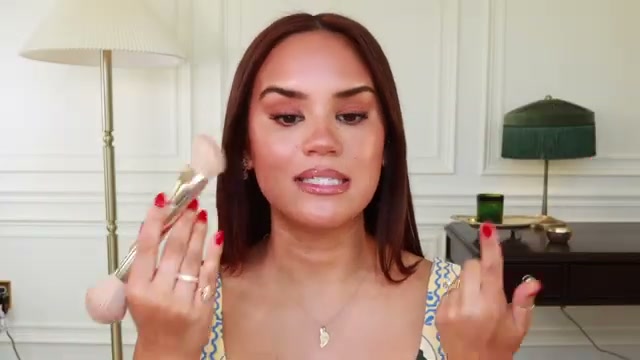 @daceycash reviewing Patrick Ta Dual-Ended Blush Brush at 27:46 in a YouTube Shorts video