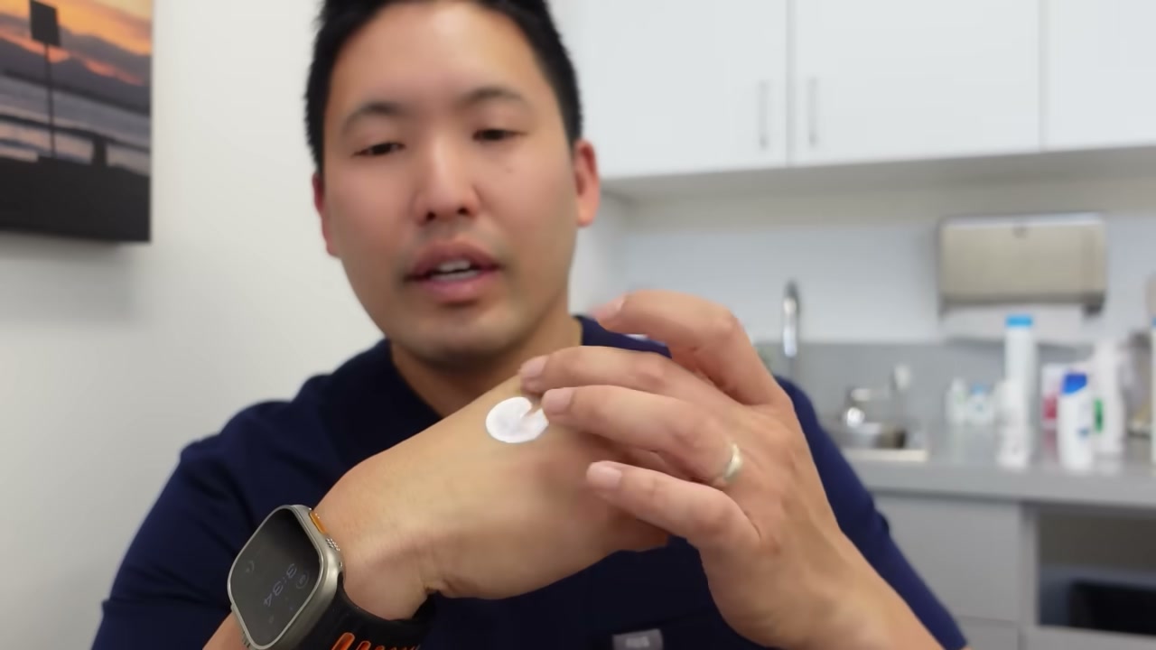 @danielsugaimd reviewing La Roche-Posay Anthelios Melt-in Milk Sunscreen SPF 60 at 12:15 in a YouTube Shorts video