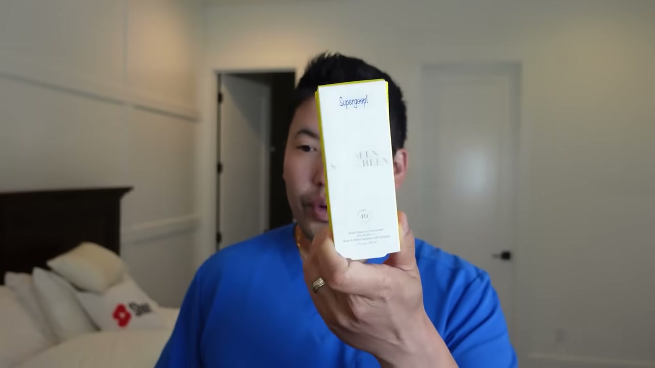 @danielsugaimd reviewing Supergoop! Unseen Sunscreen SPF 40 at 11:18 in a YouTube Shorts video
