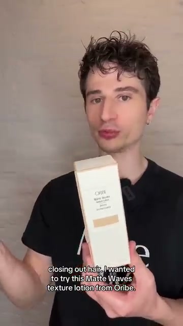 @dermangelo reviewing Oribe Matte Waves Texture Lotion at 00:39 in a YouTube Shorts video