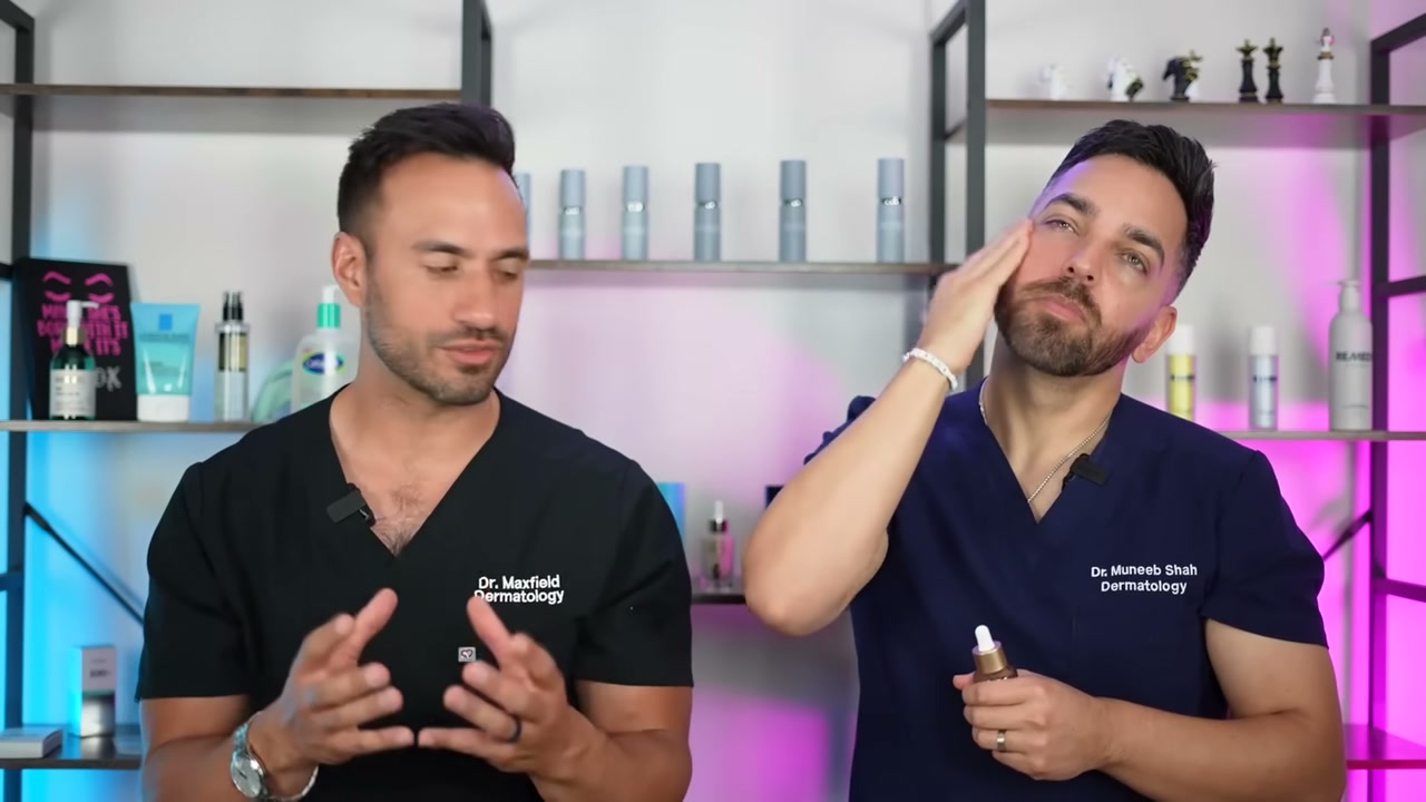 @doctorly reviewing BIOSSANCE Squalane + Firm and Lift Hydrating Dual Serum at 08:17 in a YouTube Shorts video