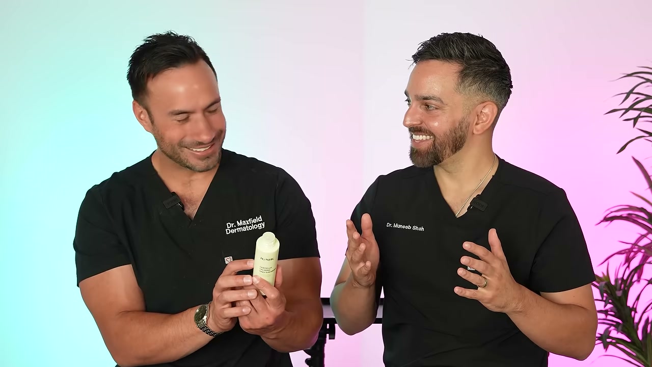 @doctorly reviewing IUNIK Centella Calming Daily Sun Water at 12:22 in a YouTube Shorts video