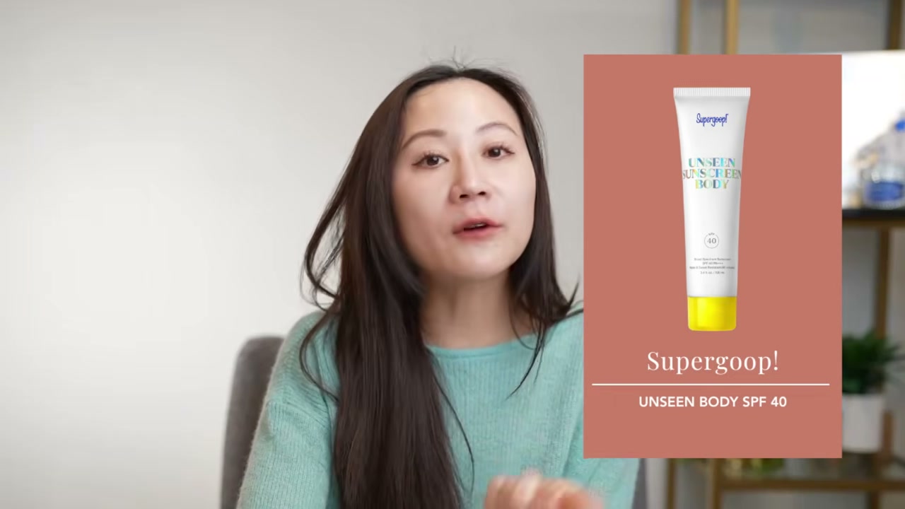 @dr.jennyliu reviewing Supergoop! Unseen Body SPF 40 at 08:14 in a YouTube Shorts video
