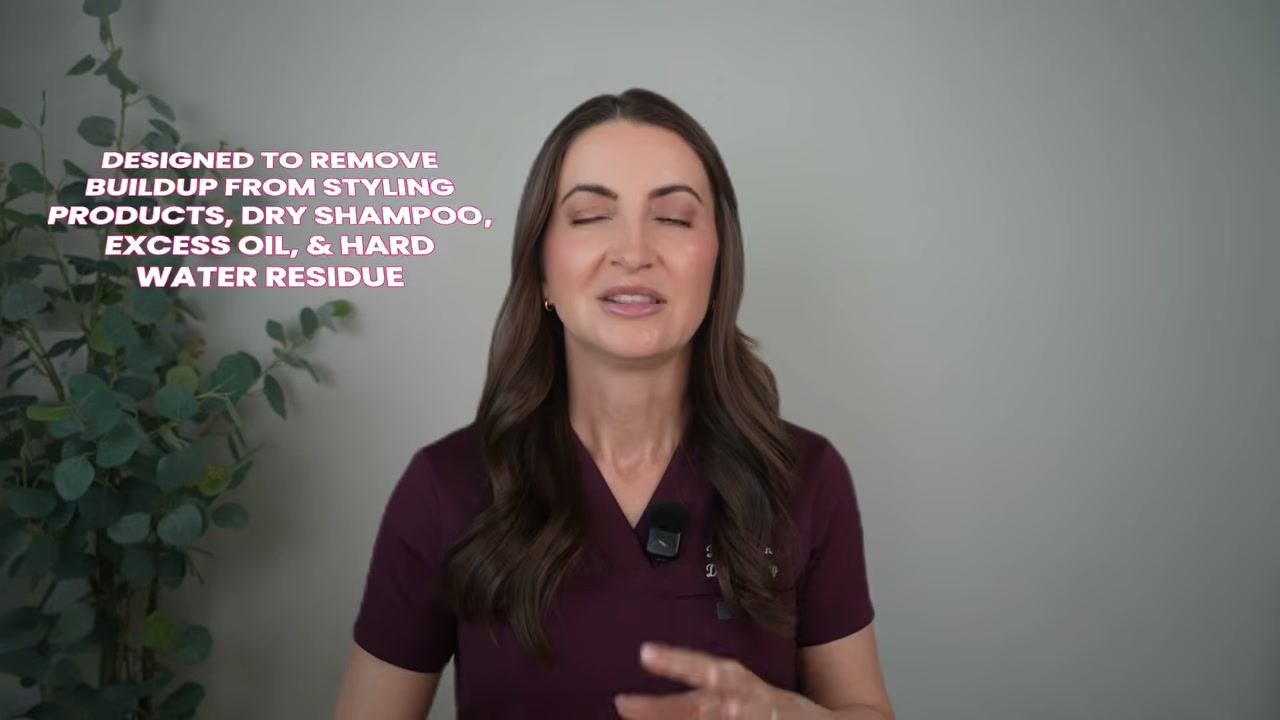 @draleksandrabrown reviewing Dove Density Boost Clarifying Shampoo Scalp + Hair Therapy at 05:13 in a YouTube Shorts video