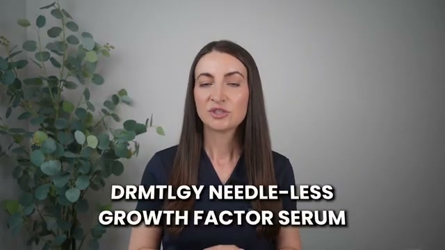 @draleksandrabrown reviewing DRMTLGY Needle-less Growth Factor Serum at 11:11 in a YouTube Shorts video