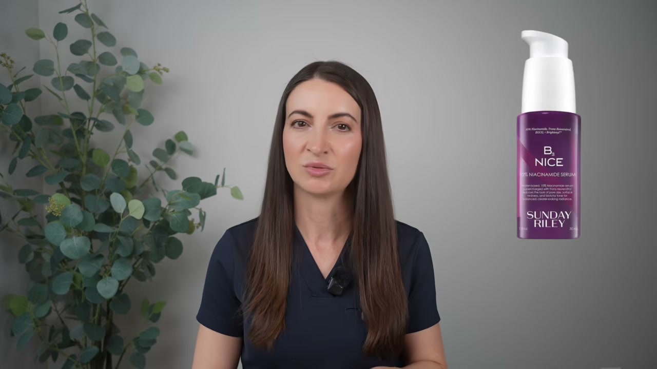 @draleksandrabrown reviewing Paula's Choice 10% Niacinamide Booster at 13:08 in a YouTube Shorts video