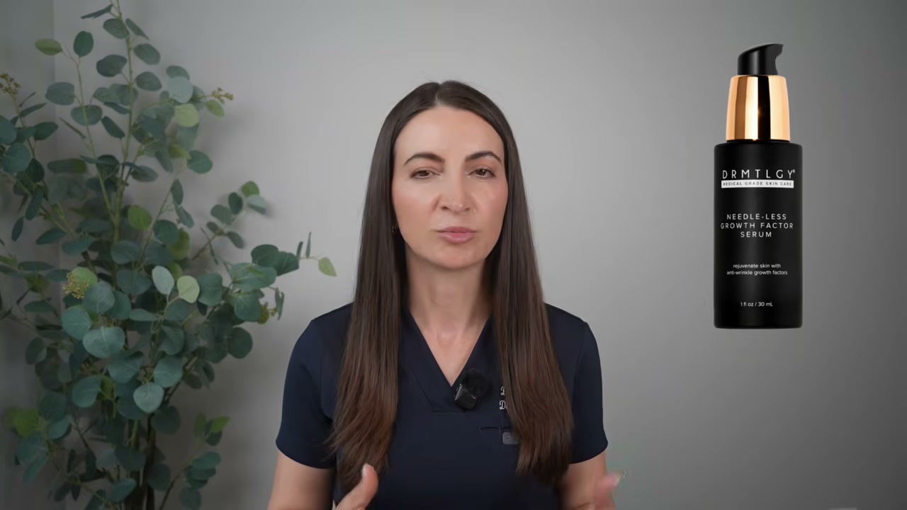 @draleksandrabrown reviewing SkinMedica TNS Advanced+ Serum at 11:18 in a YouTube Shorts video