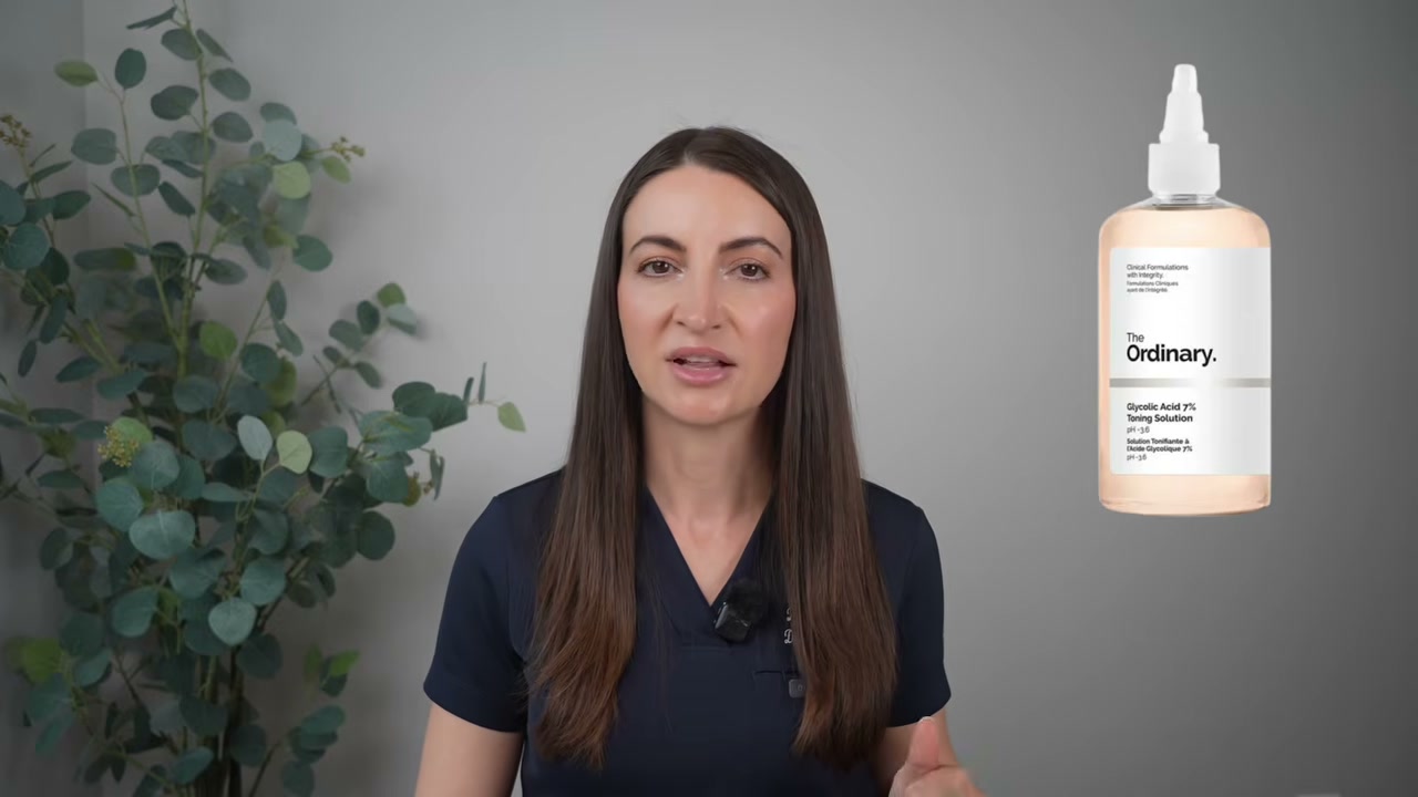 @draleksandrabrown reviewing Sunday Riley Good Genes Lactic Acid at 15:15 in a YouTube Shorts video