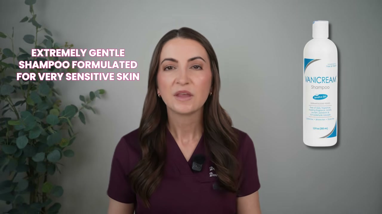 @draleksandrabrown reviewing Vanicream Shampoo for Sensitive Skin at 06:46 in a YouTube Shorts video