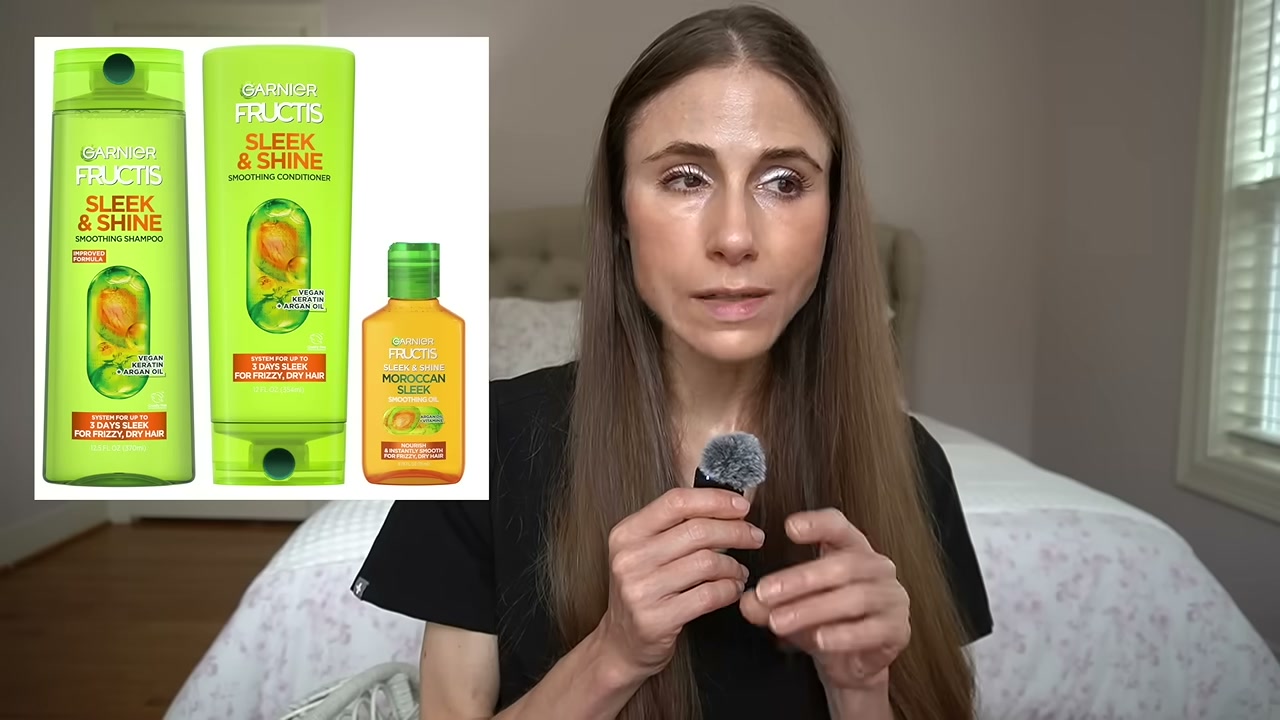@drdrayzday reviewing Garnier Fructis Sleek & Shine Shampoo at 09:27 in a YouTube Shorts video