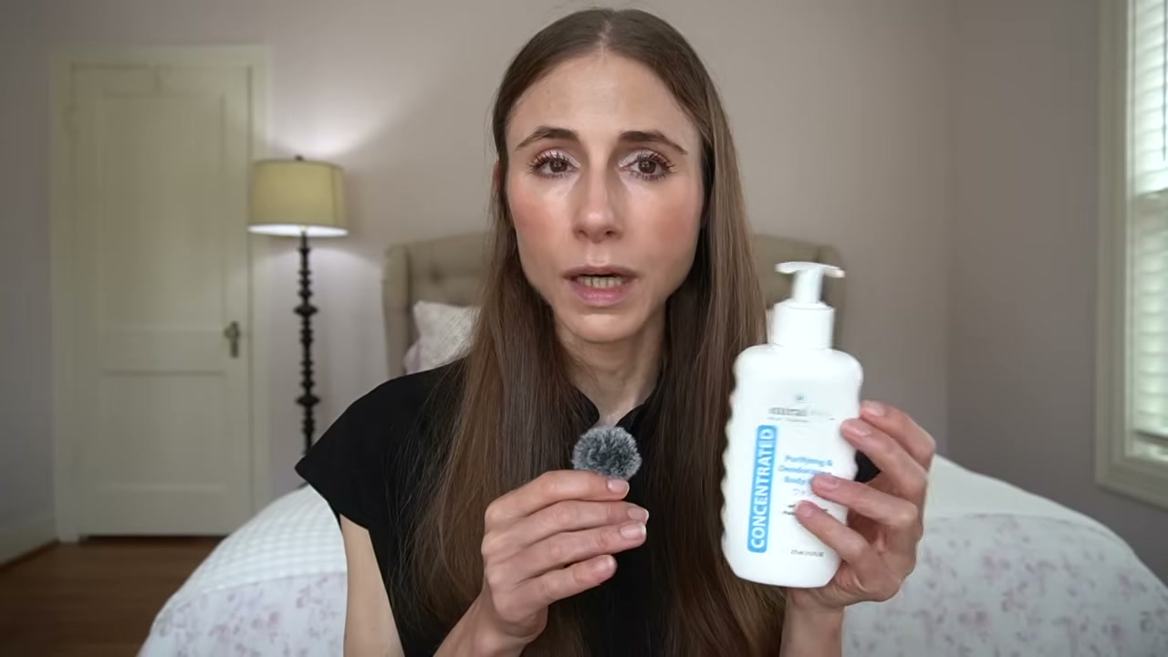 @drdrayzday reviewing Mirai Purifying & Deodorizing Body Wash at 05:10 in a YouTube Shorts video