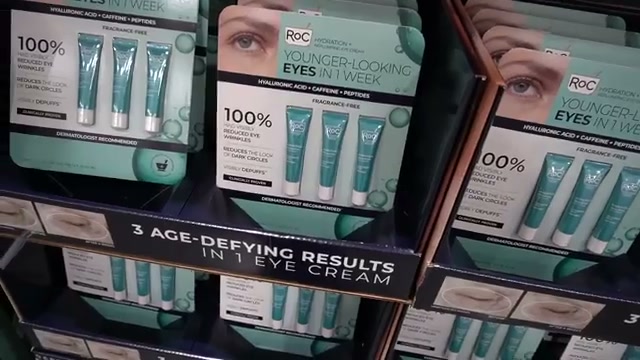 @drdrayzday reviewing RoC Hydration+ Re-Plumping Eye Cream at 10:00 in a YouTube Shorts video
