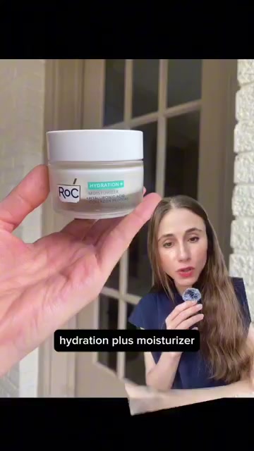 @drdrayzday reviewing RoC Multi Correxion Hydration+ Moisturizer at 00:29 in a YouTube Shorts video