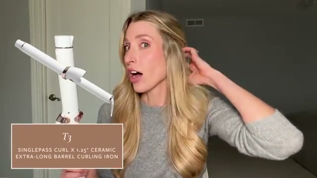 @drsamellis reviewing T3 Singlepass Curl 1.25" Curling Iron at 17:26 in a YouTube Shorts video