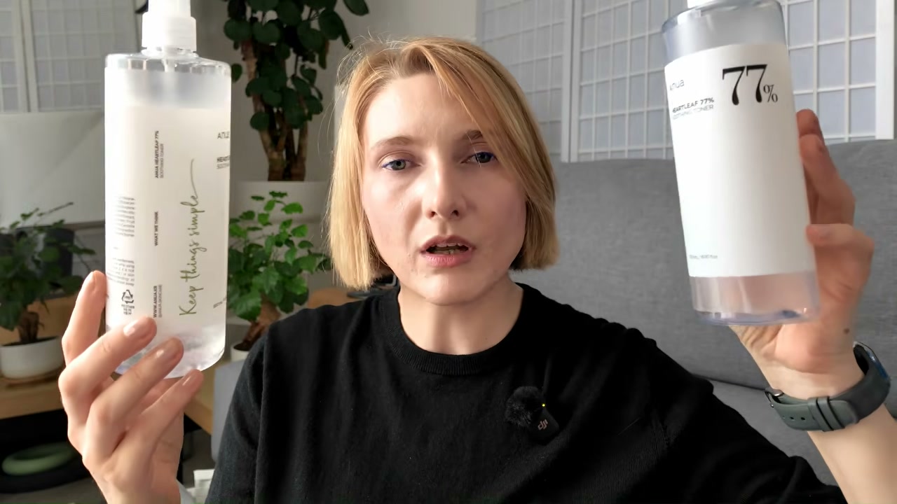 @editbyekat reviewing Anua Heartleaf 77 Soothing Toner at 09:40 in a YouTube Shorts video