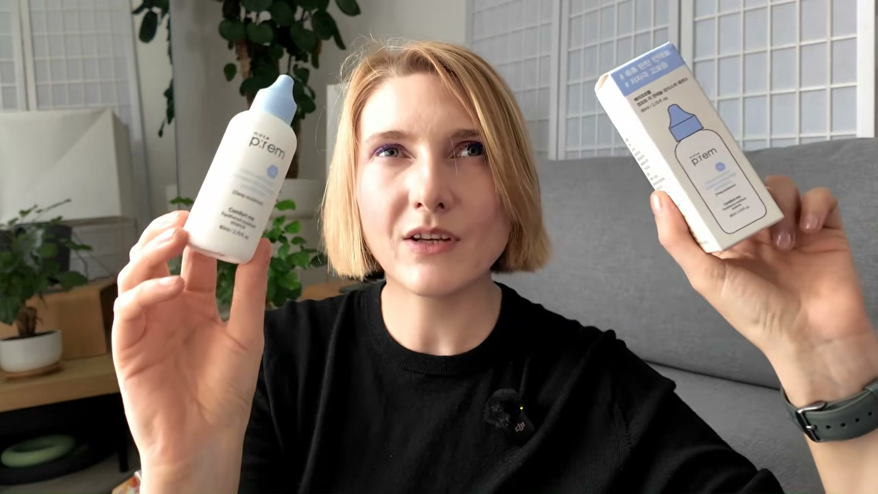@editbyekat reviewing make p:rem Comfort Me. Panthenol Moisture Essence at 22:05 in a YouTube Shorts video