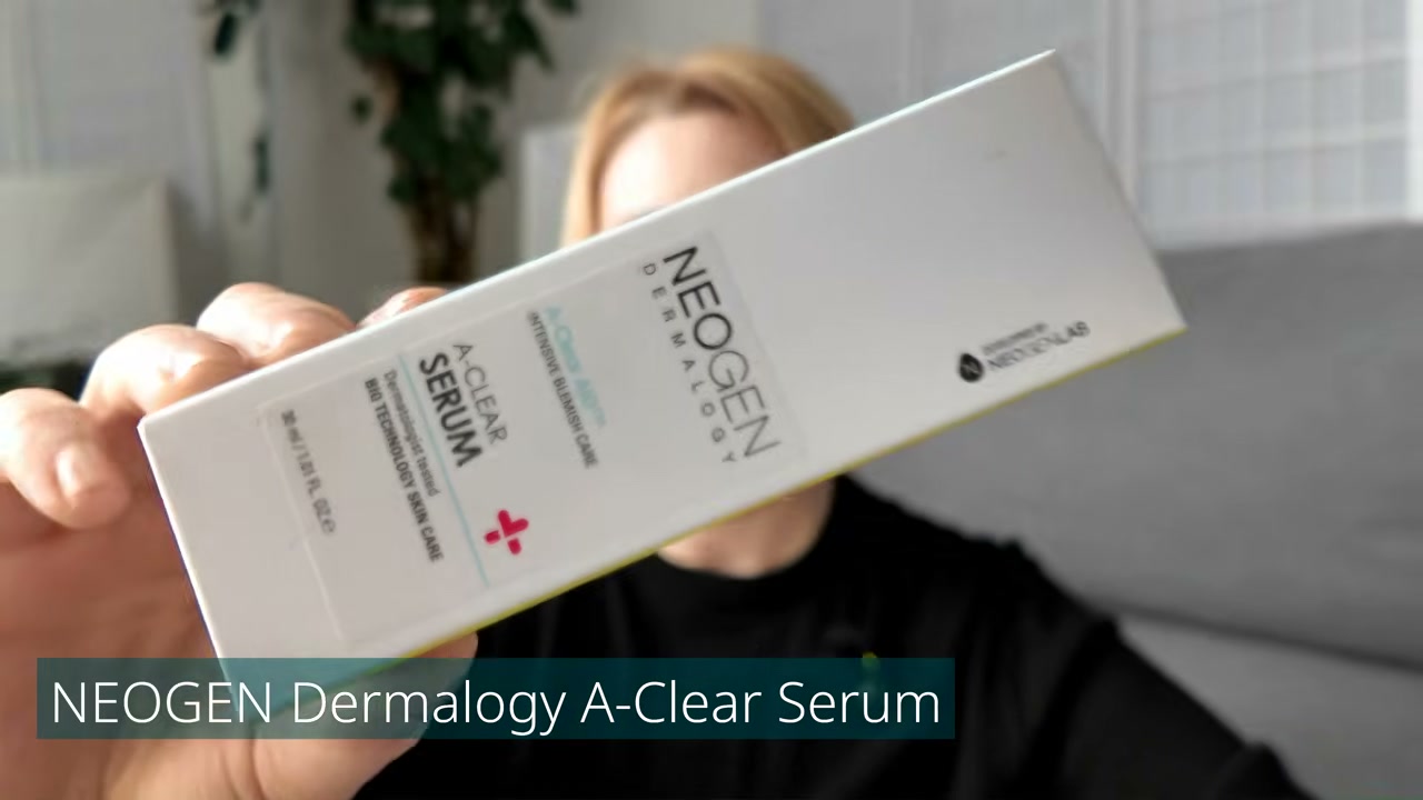 @editbyekat reviewing NEOGEN Dermalogy A-Clear Serum at 19:46 in a YouTube Shorts video