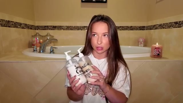 @emilylulamay reviewing The Lotion Company Vanilla Bean Lotion at 05:54 in a YouTube Shorts video