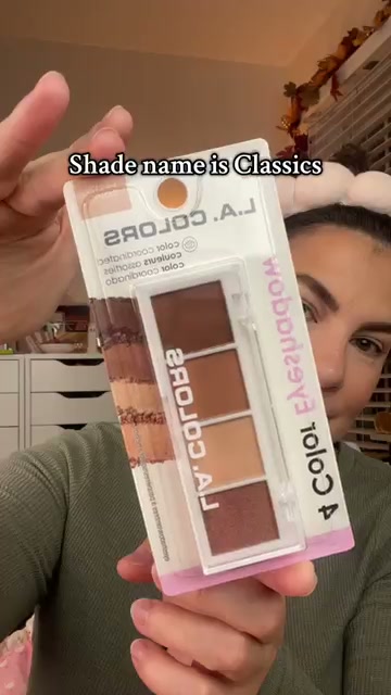 @emilynoel83 reviewing L.A. Colors Color Block Eyeshadow Palette at 00:04 in a YouTube Shorts video